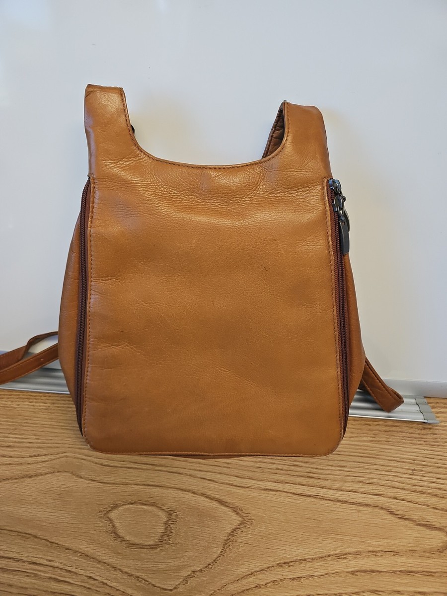 Volare Brown Leather Backpack Distressed Queros Made In Columbia Volare Beige Leather Backpack Queros Made In Columbia | eBay main image 2