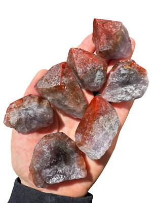 Raw Super 7 Red Point Tops, Natural Super 7 from Brazil
