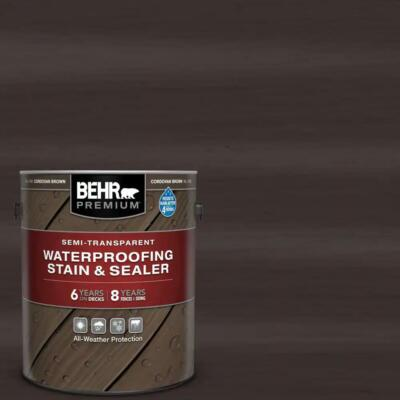 #ad #ad 1 gal. #ST 104 Cordovan Brown Semi Transparent Waterproofing Exterior Wood and $56.32