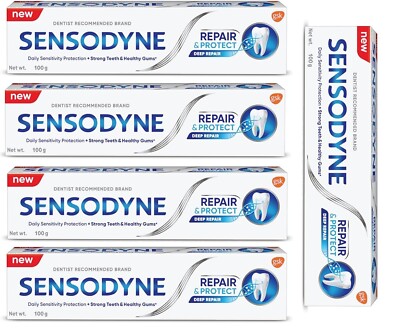 Sensodyne Repair & Protect (100g X 5) Toothpaste for deep repair of sensitive  