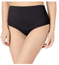 Anne Cole High Waist to Fold Over Shirred Bikini Bottom Black Size S