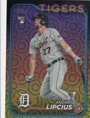 ANDRE LIPCIUS TOPPS ROOKIE SUMMER HOLIDAY FOIL PARALLEL RC TIGERS #509 2024 S2