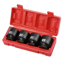 1/2'' Drive Spindle Axle Nut Impact Socket Set 6 Point CR-MO 1-13/16, 1-7/8