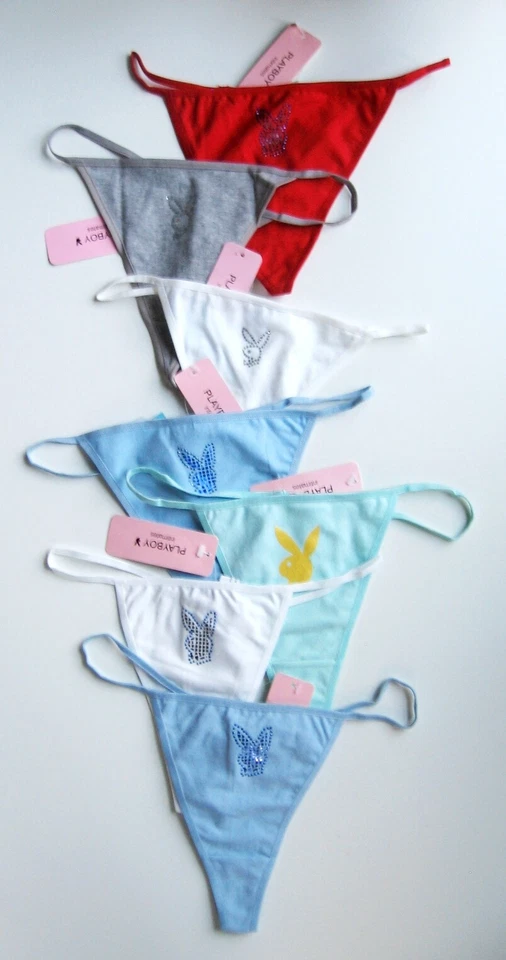 Tanga tanga de algodón elástico con cabeza de conejo A222 Playboy íntimates Foto 2 de 4