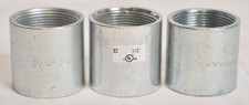 3 Count Conduit Couplings Threaded Ridgid EC Galvanized 1-1/2"