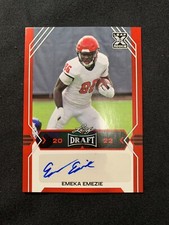 2022 Leaf Draft - Autographs Red #BA-EE2 Emeka Emezie (AU, RC)