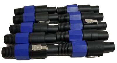 BR 10X Speakon Plug 4 Pole Conductor Speaker Pro Audio Cable Male Connector BULK
