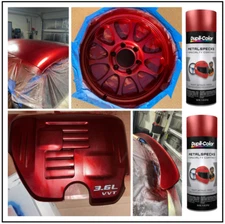 Retro Red Metal Specks Flake Spray Paint Metal Fiberglass Brilliant Metallic 2PK