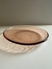FIRE & LIGHT 8” Salad - Dessert Plate COPPER Recycled Glass