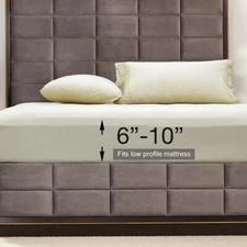 Made in USA- Low Profile Fitted Sheet Only (6-10) Cotton 608tc Bed Sheet