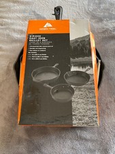 Ozark Trail 3 Piece Cast Iron Skillet Set 8” 10.5” 12” Pre Seasoned