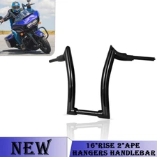 16'' Rise 2" Ape Hanger Handlebar Fit For Harley Dyna Softail Sportster XL