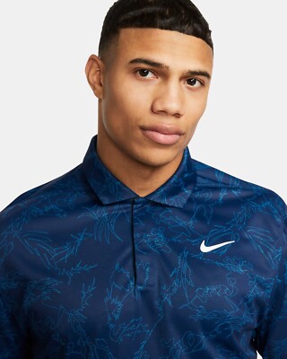 その他 T T TW Tiger Woods Men's Nike Dri-FIT ADV Golf Polo Navy Size