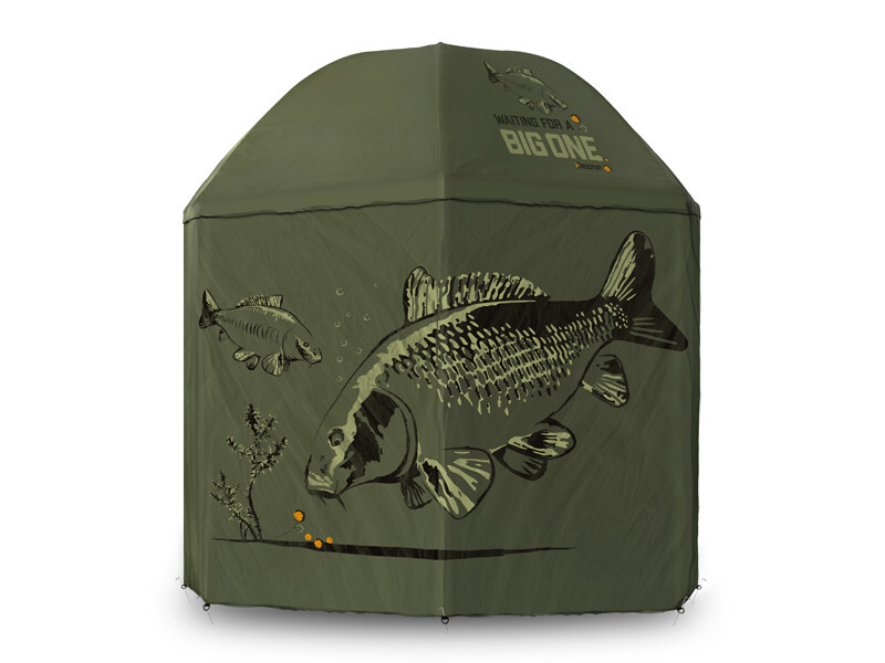 DELPHIN BigONE CARP, Ombrello con parete laterale, 200x13x10cm, verde, 101004401