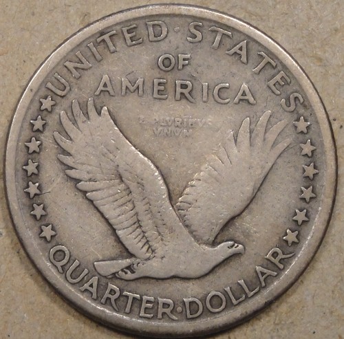 1917-S Type 1 Standing Liberty Quarter 25c as Pictured Bk - Picture 2 of 2
