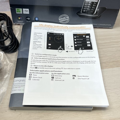 Gigaset S820 Handset For S820 S820A With Charging Dock - Zdjęcie 3 z 5