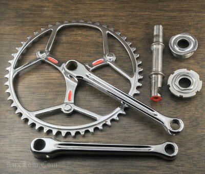 Pédalier Vintage Legnano NOS Pour Vélo Course Junior - Manivelles 125mm - 35/39 Dents