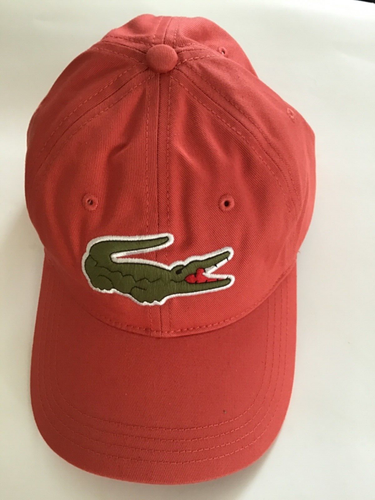 Tu-One Mens Crocodile Logo Lacoste Baseball Cap Hat Red Strapback Adjustable New