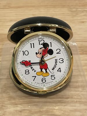 RARE Vintage Bradley Mickey Mouse Travel Alarm Clock Walt Disney