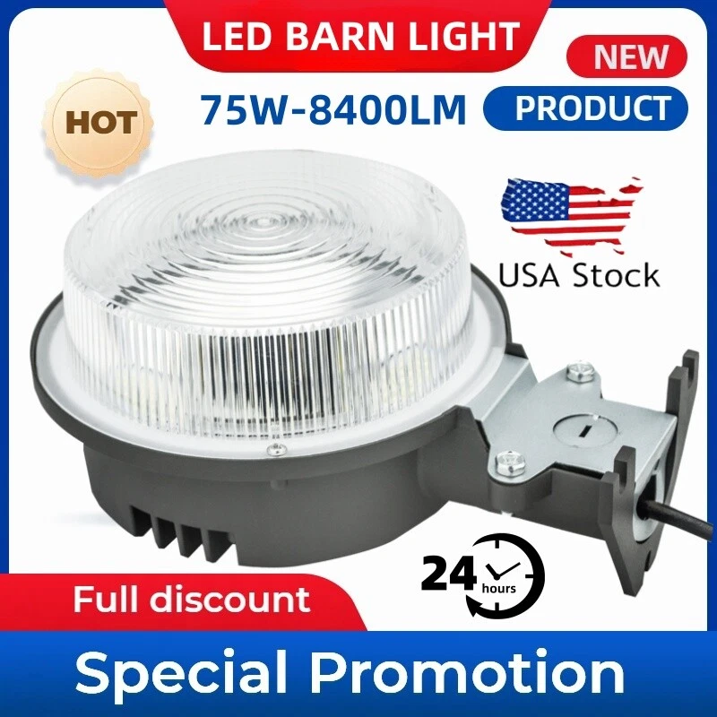 75W LED Ultra-bright Barn Street Pole Outdoor Garden Wall Mount Security Lights