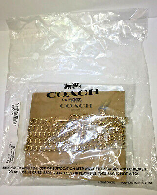 NWT Coach Dinky Chain Shoulder Crossbody Strap Gold Plated 46” F31126