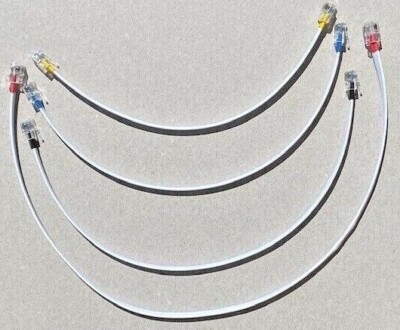 Lego Mindstorms Kabel (weiß) mit Farbcodierung, 25/30/35/50 cm, für EV3/NXT u.ä.