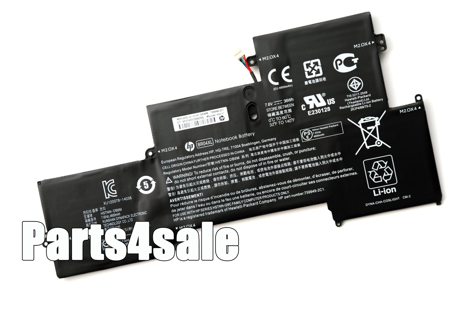 Batterie Pour HP EliteBook 1020 G1 – 4200mAh Li-Ion (7.6V, Compatible BR04) – Neuve