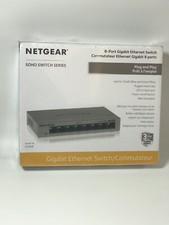NETGEAR 8 Port Gigabit Switch Ethernet Unmanaged Sturdy Metal Plug  Play GS308