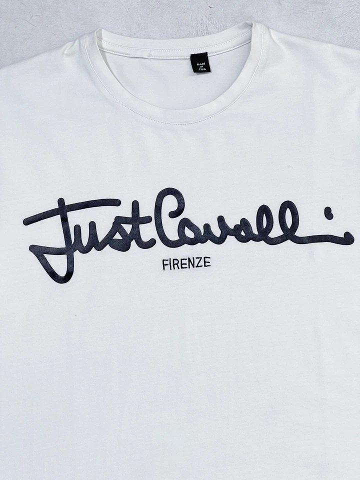 Camiseta Just Cavalli Logo Firenze Color Blanco Talla Extra Pequeña - Pequeña Foto 3 de 4