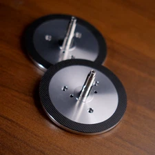 2X Silver NAB DIN Trident Turntable Base--Revox A77 B77 STUDER A67 B67 A807 A810