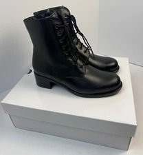 La Canadienne Women's Palmina Combat Boot,Black Leather 8 W US