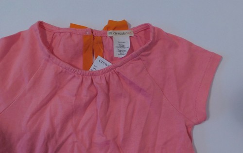 CREWCUTS Nueva con etiquetas Camisa Rosa Mangas Cortas Algodón Recorte Ojales Talla 4/5 ($38) - Imagen 2 de 6