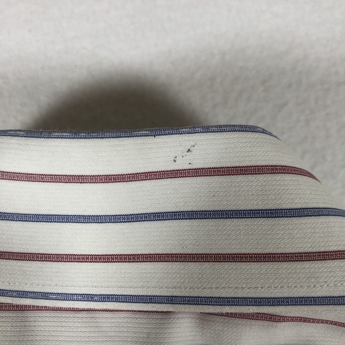 David Donahue Dress Shirt Mens 17 34/35 French Cuff Button Up Striped Blue Red - 第 13/15 張圖片