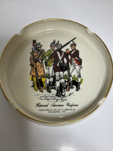 Rare Vintage Historical American Uniforms Ashtray Ridgewood - Picture 2 of 10