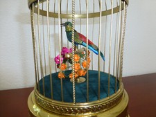 AUTOMA MECCANICO VINTAGE FRANCESE BONTEMS SINGING BIRD CAGE BIRD (Guarda Video)
