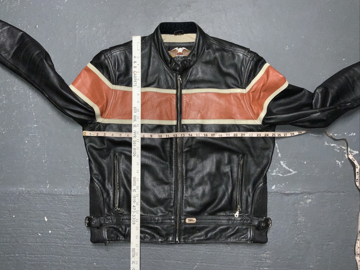 Harley Davidson Leather Jacket Vintage Victory Lane Orange Harley Davidson Leather Jacket Vintage Victory Lane Orange
