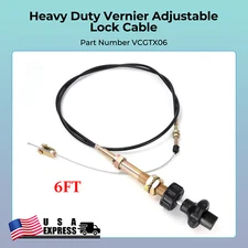 6FT VCGTX06 Black Locking Adjustable Heavy Duty Vernier Control Cable