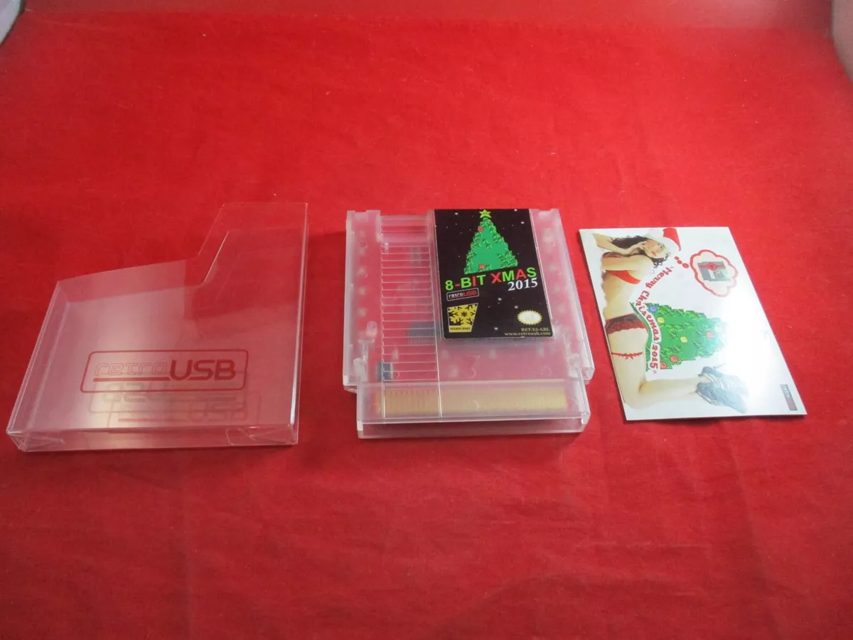 8 Bit Xmas 2015 RetroUSB Nintendo NES cartridge Homebrew w Insert