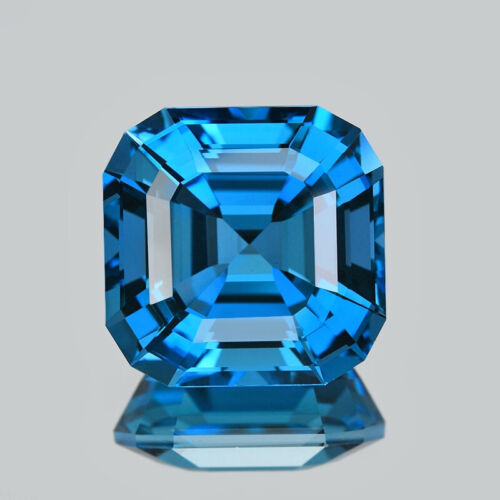 15.92cts Dazzling Natural London Blue Topaz 15mm Fancy Radiant Cut Collection