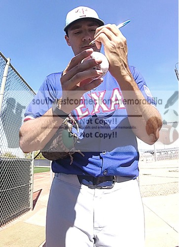 Brock Burke Signed Baseball Texas Rangers 2023 World Series Autograph Proof - Picture 2 of 8