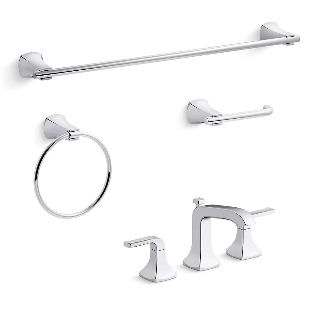 KOHLER Rubicon 24 in. Towel Bar in Polished Chrome