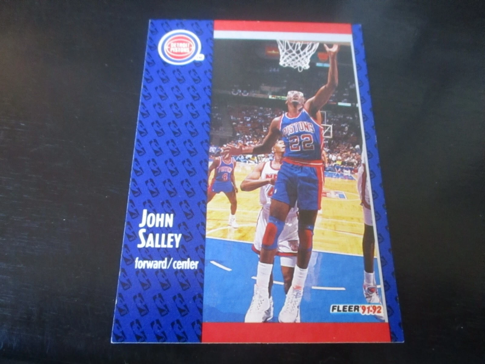 john salley (detroit pistons - forward) 1991/92 fleer card #280 excellent