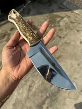 CUSTOM HANDMADE CARBON STEEL STAG ANTLER HANDLE BOWIE KNIFE HUNTING SURVIVAL