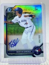 MARTIN GIMENEZ 2022 BOWMAN CHROME 1ST AUTOGRAPH REFRACTOR AUTO 494/499