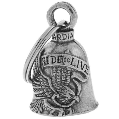 MOCY BELL - Motorbel Skull Live to Ride Guardian Gremlin Mocy Bell roestvrij staal zwart