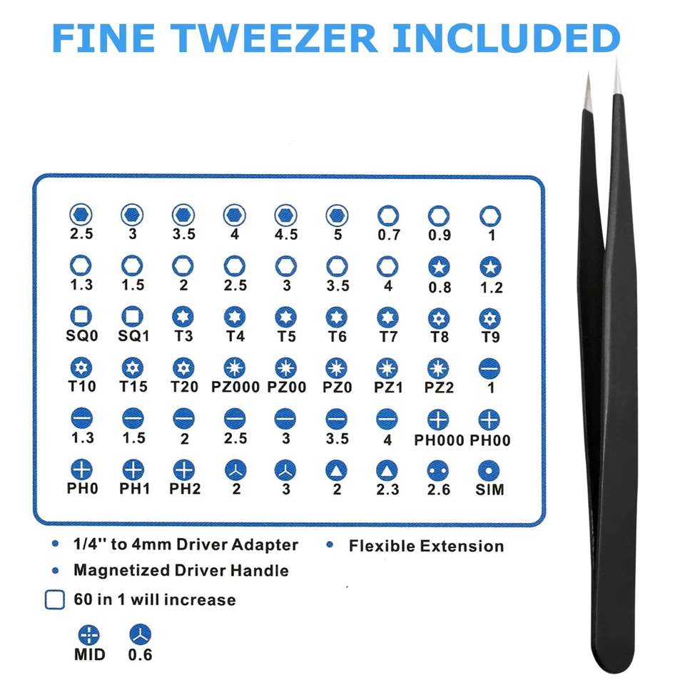 Juego de herramientas de apertura de reparación de tabletas para teléfono celular destornillador de palanca para iPhone Samsung Foto 4 de 4