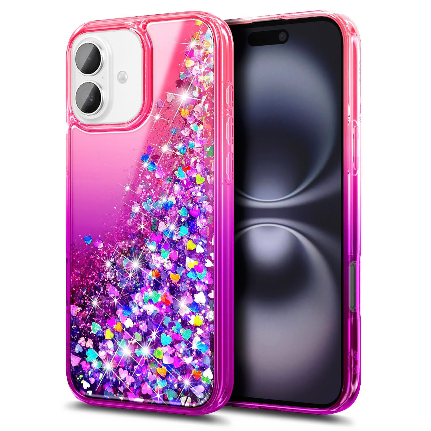 iPhone 16 5G Case Glitter Gradient Liquid Soft TPU Shockproof Protective Cover-image