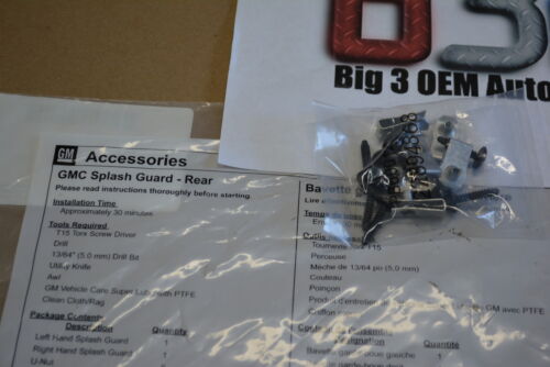 14-19 GMC Sierra 1500 15-19 2500 Rear Splash Guards Mud Flaps GMC Logo new OEM - Picture 5 of 6