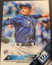 Topps 2016 Chrome Blake Snell Rookie #181 Tampa Bay Rays MLB Baseball Card. rookie card picture