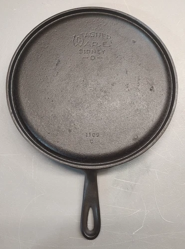Vintage Wagner Ware Sidney 0 Cast Iron Griddle Skillet 1109 C  Fully Restored!